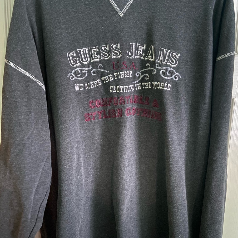 Guess Jeans Gray Graphic Sweatshirt
